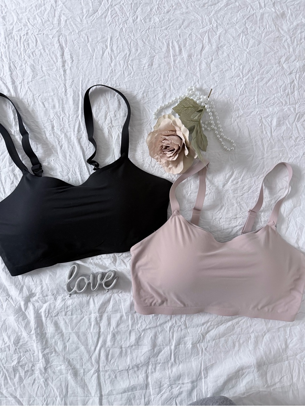 Nike Two-Pack Wireless Sports Bras - Black & Dusty Rose
